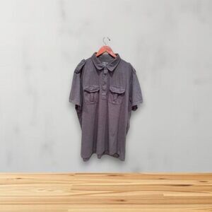 Old Navy Men’s Polo Short Sleeve Shirt Size XXL Gray w/ 2 Front Pockets